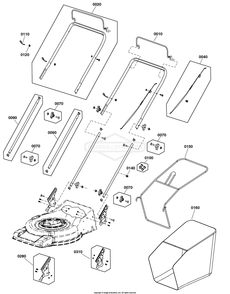 Handles And Controls Group Diagram and Parts List for 2691763-01 3IN1 Briggs and Stratton Lawn Mower